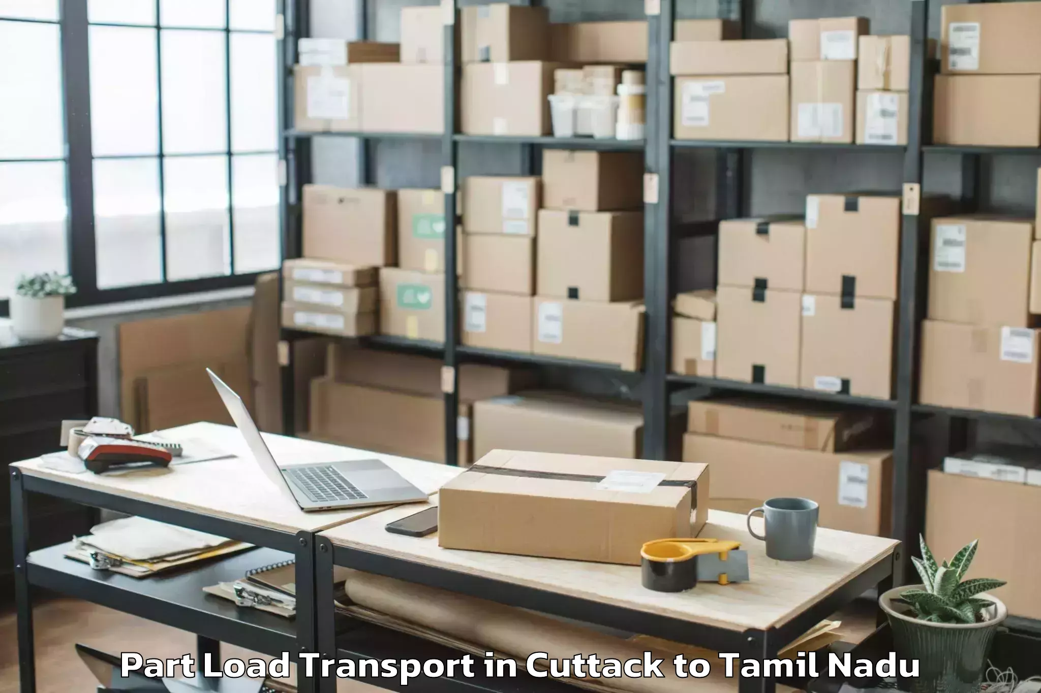 Quality Cuttack to Adirampattinam Part Load Transport